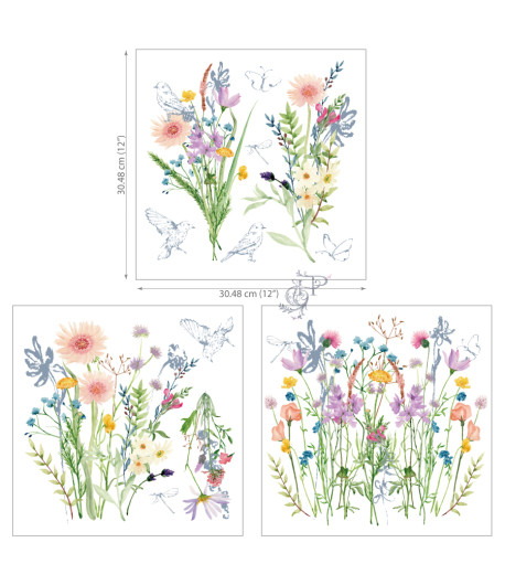 HOCUS POKUS Transfer - WILD GARDENS  30X 30 cm