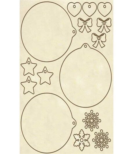STAMPERIA Sagome Intagliate PALLINE DI NATALE - 14,8 x 21 cm