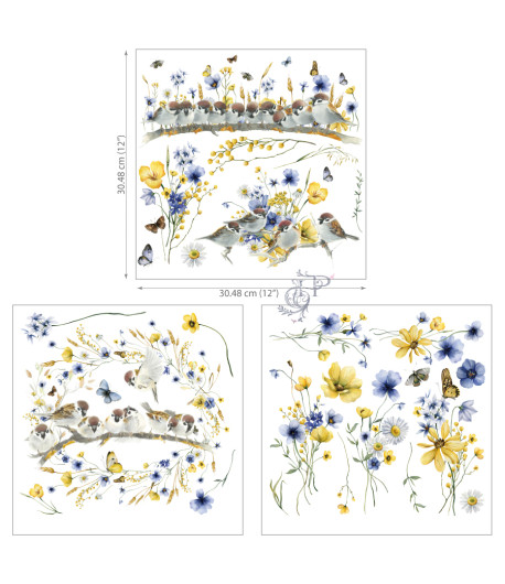 HOCUS POKUS Transfer - GARDEN TWEETS  30X 30 cm