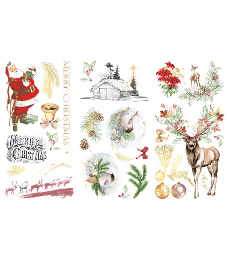 HOCUS POKUS Transfer - WHEN CHRISTMAS COME (GOLD)  88,5 X 58 CM