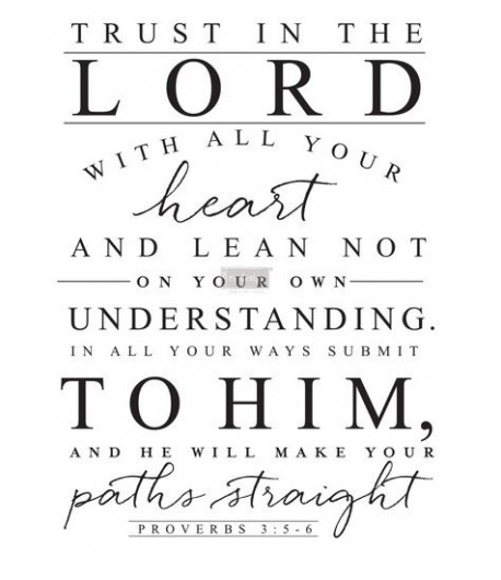 Trasferibile Transfer  - TRUST IN THE LORD-  60,9 x 81,3 cm
