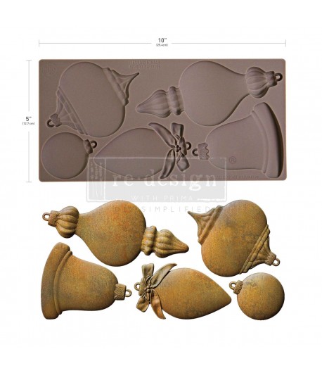 Stampo decorativo in silicone  - BRIGHT BAUBLES - 12,7 X 25,2 cm