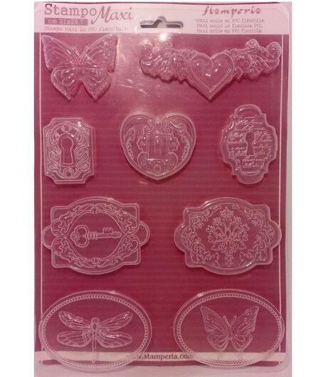 Stamperia Stampo Morbido Maxi - SERRATURE E CHIAVI  21 x 29,7 cm