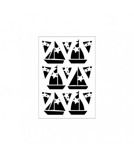 TOMMY ART Stencil  A5  BARCHETTE- 15 X 21 CM