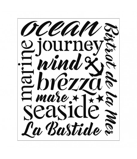 TOMMY ART Stencil - Brezza marina  34X40 cm